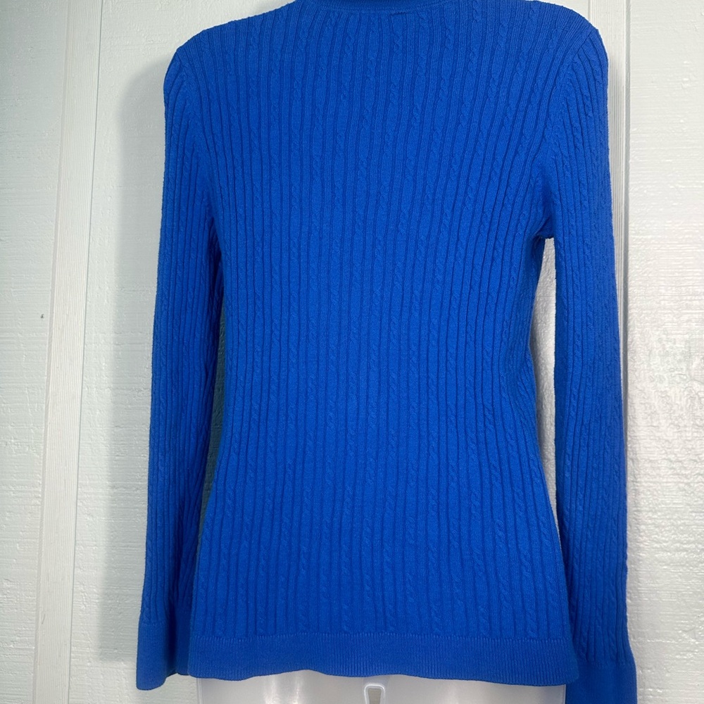 Talbots Women’s Blue Turtleneck Sweater Size Medium EUC - Picture 6 of 7